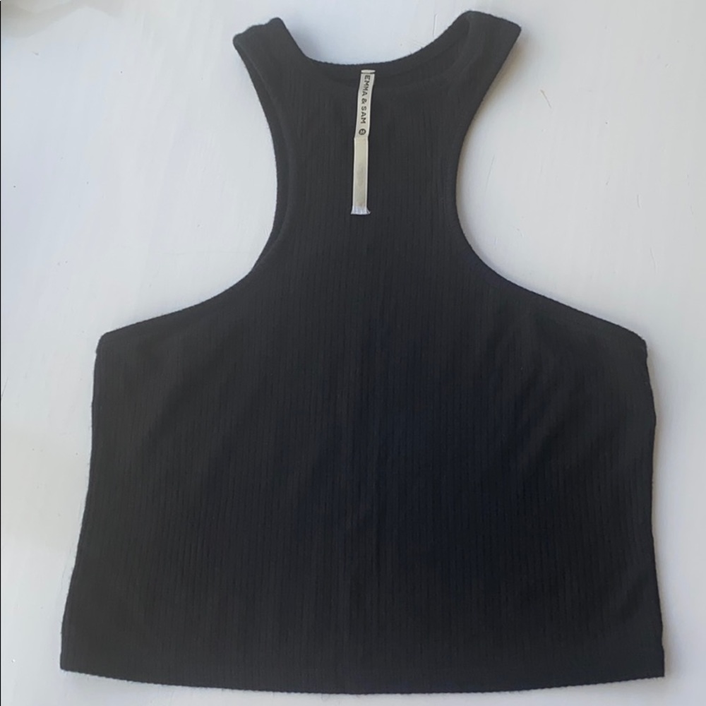 LF black crop top